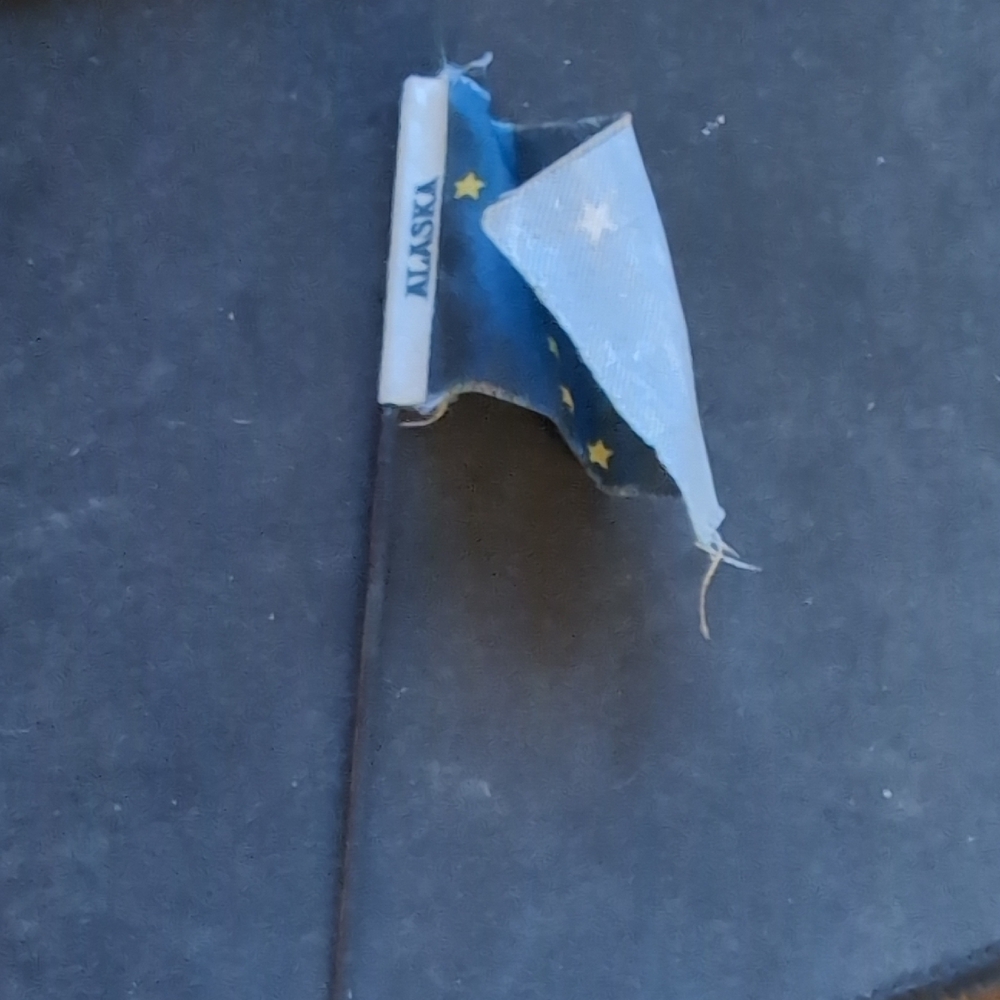Vintage Minature Alaskan Flag
